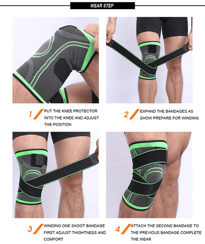 Image of Aesthetic Professional Protective Breathable Sports Bandage Knee Brace Pad