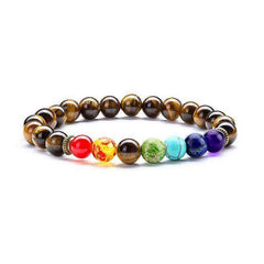 7 Chakra Awakening Healing Lavastone Crystal Bracelet