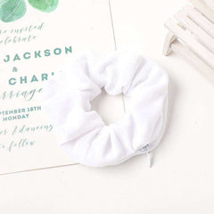 New Velvet Tencel Zipper Pocket Hairband Elastic  Accessories