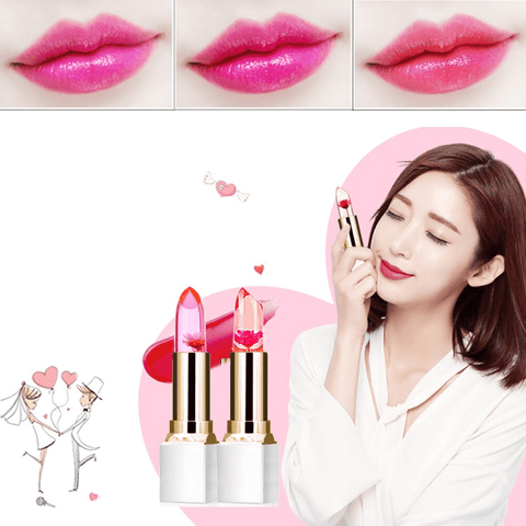 Image of 3 Colors Ink Dried Flower Long-lasting Moisturizer Jelly Lipstick