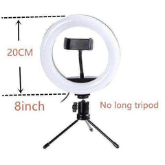 LED Selfie Ring Light Dimmable Camera Phone Ring Lamp With Tripod