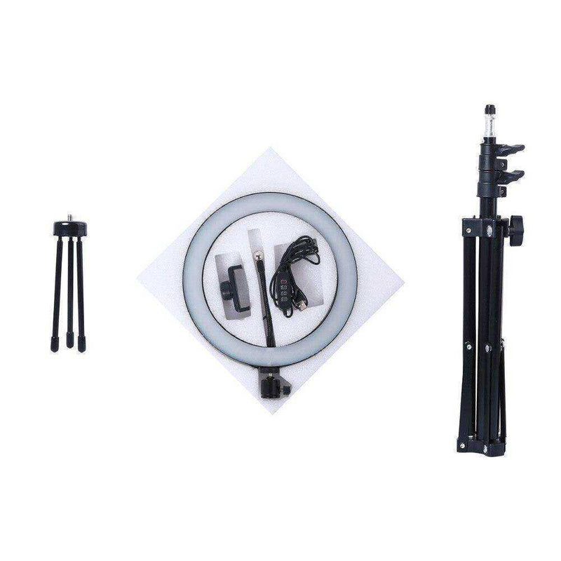 LED Selfie Ring Light Dimmable Camera Phone Ring Lamp With Tripod