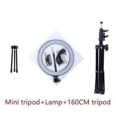 LED Selfie Ring Light Dimmable Camera Phone Ring Lamp With Tripod