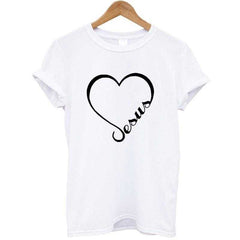 Love Heart Jesus Faith T Shirt - AWAKENING AESTHETICS