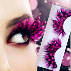 1 Pair Cosplay Feather False Eyelashes