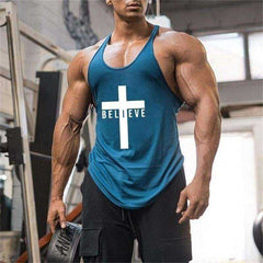 Men's Bodybuilding Tank Tops Gym Sleeveless Vest Shirts Plus Size