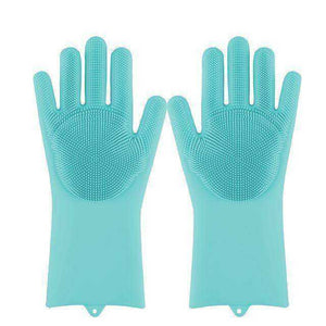 Magic Silicone Dishwashing Sponge Rubber Scrub Gloves