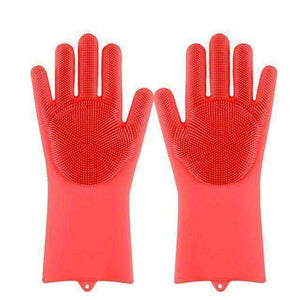 Magic Silicone Dishwashing Sponge Rubber Scrub Gloves