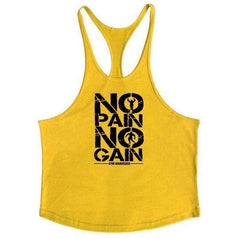 No Pain No Gain Aesthetic Bodybuilding Stringer Tank Top