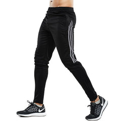 Men's Sweatpants Gyms Fitness Bodybuilding Joggers Workout Trousers Zipper Football Soccer Pants Training Sport Srousers - AWAKENING AESTHETICS