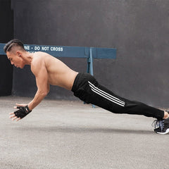 Men's Sweatpants Gyms Fitness Bodybuilding Joggers Workout Trousers Zipper Football Soccer Pants Training Sport Srousers - AWAKENING AESTHETICS