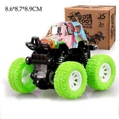Mini Inertial Off - Road Plastic Friction Stunt Pullback Children Toy Car for boys - AWAKENING AESTHETICS