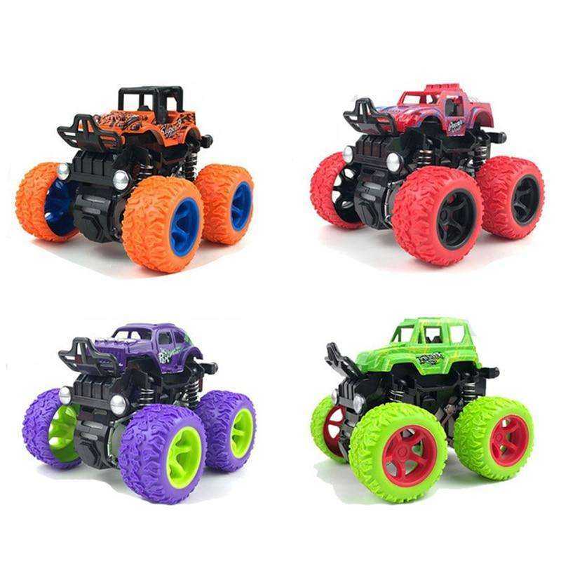 Mini Inertial Off - Road Plastic Friction Stunt Pullback Children Toy Car for boys - AWAKENING AESTHETICS
