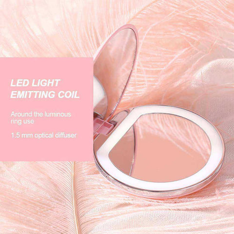 Image of Aesthetic Portable Cosmetic LED Mini Makeup Mirror