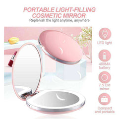 Aesthetic Portable Cosmetic LED Mini Makeup Mirror