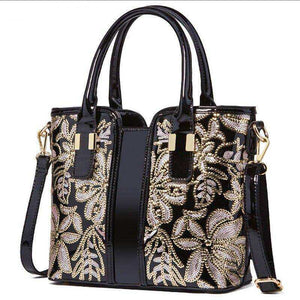 Luxury Fashion High Quality  Appliques Flower Women's Bag