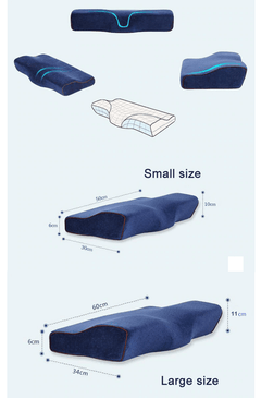 Aesthetic Memory Foam Bedding Butterfly Shaped Neck Protection Pillow