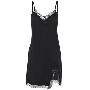 Lace Patchwork V-neck Slip Mini Sleepwear Dress