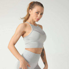 Aesthetic Sports Bra Mesh Tank Top For Women
