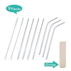 Stainless Steel Metal Reusable Straws Set