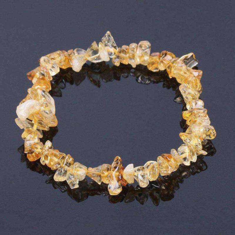 Natural Citrine Irregular Gravel Semi-precious-stone Bracelet for Women