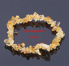 Natural Citrine Irregular Gravel Semi-precious-stone Bracelet for Women