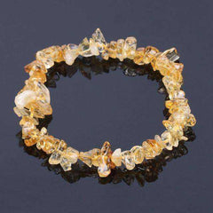 Natural Citrine Irregular Gravel Semi-precious-stone Bracelet for Women
