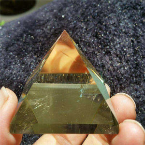Natural Citrine Quartz Crystal Pyramid Healing