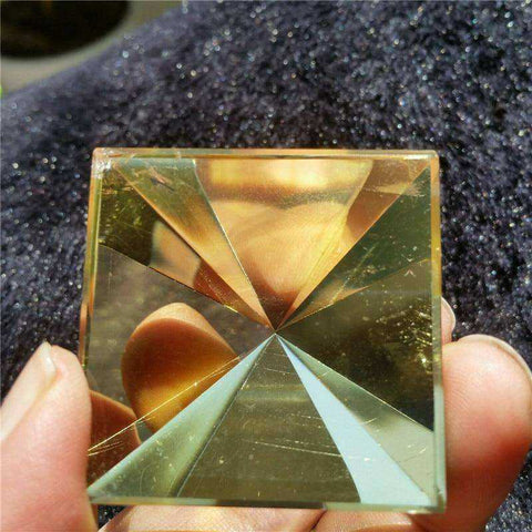 Image of Natural Citrine Quartz Crystal Pyramid Healing