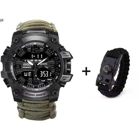 Image of LED Military Electronic Wristwatches with Compass 30M Waterproof