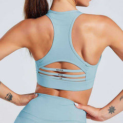Women Fashion Bra Patchwork Strapless Tank Top w/ Sexy Mesh Fitness Short Top