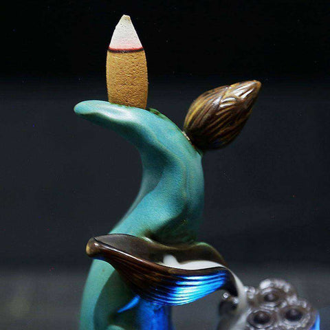 Image of New Lotus Flower Incense Burner Aromatherapy Holder Furnace