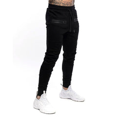 New Mens Jogger Zip pocket Sweatpants Man Gyms Workout Fitness Cotton Trousers Male Casual Fashion Skinny Track Pants Winter - AWAKENING AESTHETICS