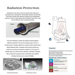 High Quality Silver Fibre Bed Canopy Emf HF + LF Protection Sleeping Shield