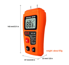 Two Pins Wood Moisture Meter Hygrometer Timber Damp Detector