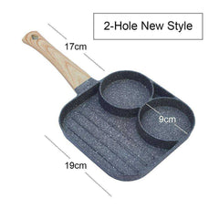 Four-hole Frying Non-stick Egg Pancake Steak Thickened Omelet Pot Pan