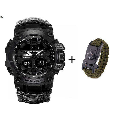 Image of LED Military Electronic Wristwatches with Compass 30M Waterproof