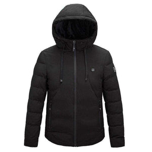 Unisex Winter Outdoor USB Infrared Heating Hooded Jacket