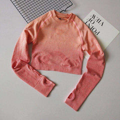 Long Sleeved Yoga Crop Top