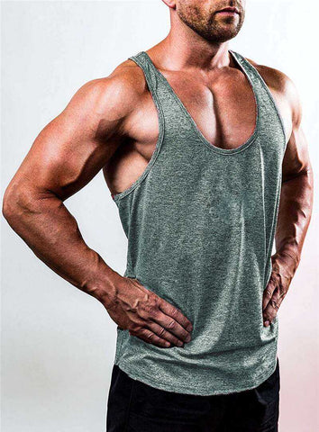 Image of Men's Plus Size Gym Clothing Muscle Sleeveless Tank Tops Shirt