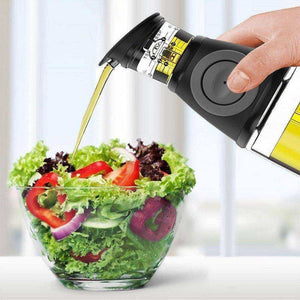 Olive Oil Dispenser Bottle 2 Piece Glass Set