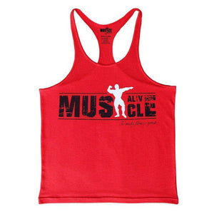 Muscle Alive Bodybuilding Tank Top Men's Cotton Muscle Shirt
