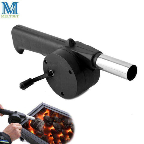 Image of Outdoor Barbecue Fan Hand-cranked Portable Air Blower
