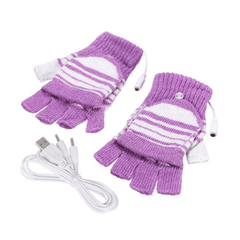 USB Powered Fingerless Heated Gloves