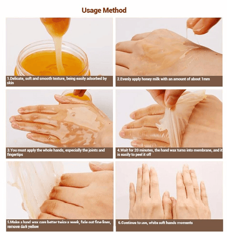 Image of 100% Natural Milk Honey Moisturizing Whitening Hand Mask