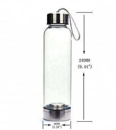 Direct Drinking Natural Glass 500ML Crystal Healing Bottle