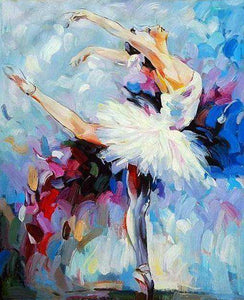Ballet Dancer Hand Painted Oil Painting Canvas
