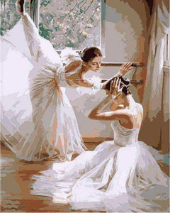 Ballet Dancer Hand Painted Oil Painting Canvas