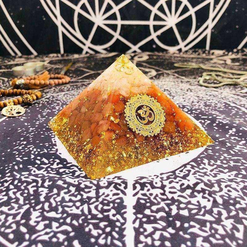 Increase Courage Awakening Crystal Orgonite Pyramid (9cm)