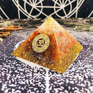 Increase Courage Awakening Crystal Orgonite Pyramid (9cm)